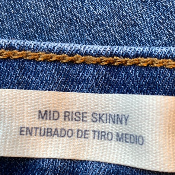 Universal Thread Mid Rise Skinny Jeans Dark Blue Stretch W24xL28 Womens Size 00 - Picture 4 of 9